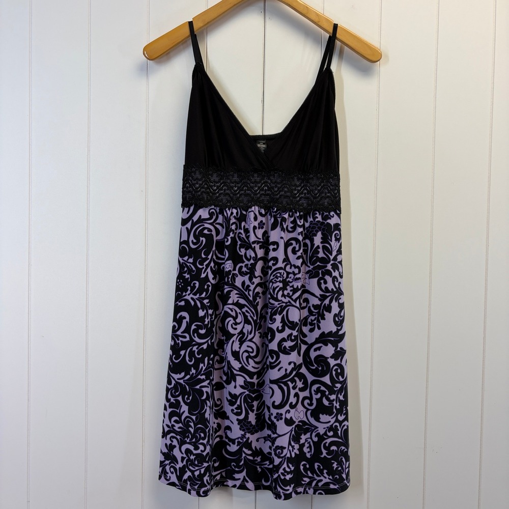 Ambrielle Floral Chemise Lingerie Nightgown Women Size L Romantic Sleepwear
